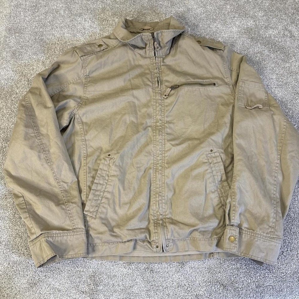 NWT Rogue Beige Full Zip Jacket Men's XL Lightweight Casual Outerwear